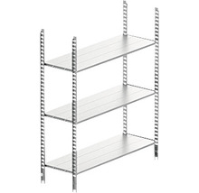 Metallregal mit drei Regalböden zur Lagerung