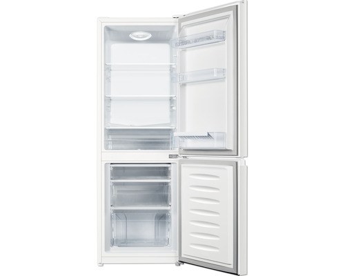 Geöffneter, weißer Kühlschrank mit Gefrierfach