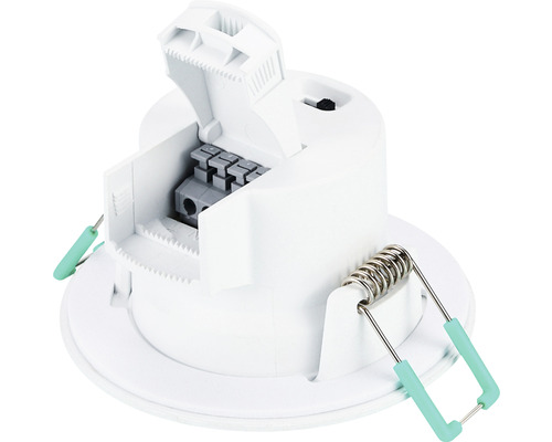 Einbaustrahlerdetail mit offenem Anschlussklemmengehäuse