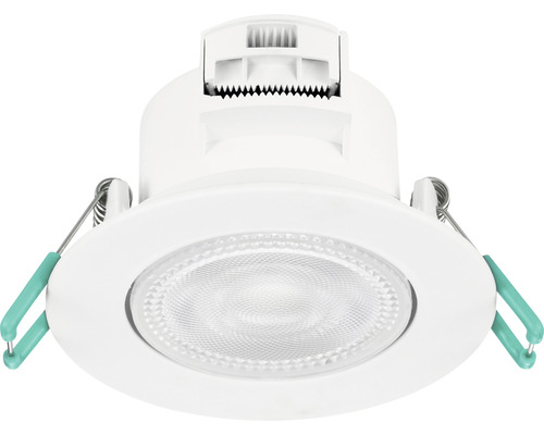 LED Einbauleuchte schwenkbar IP44 5,5W 550 lm einstellbares weiß 2700/3000/4000 K Sylspot weiß Ø 87/68-74 mm 230V