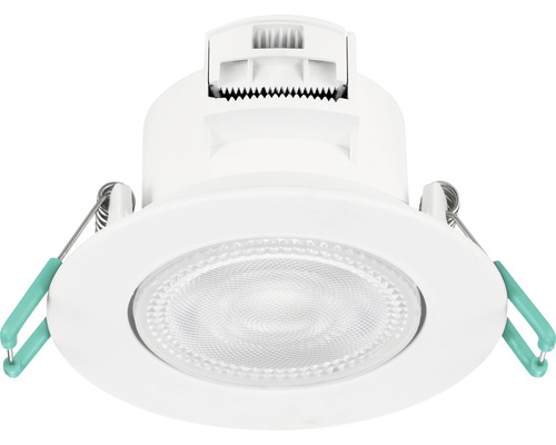 LED Einbauleuchte schwenkbar IP44 5,5W 550 lm einstellbares weiß weiß Ø 8,7/6,8-7,4 cm 230V