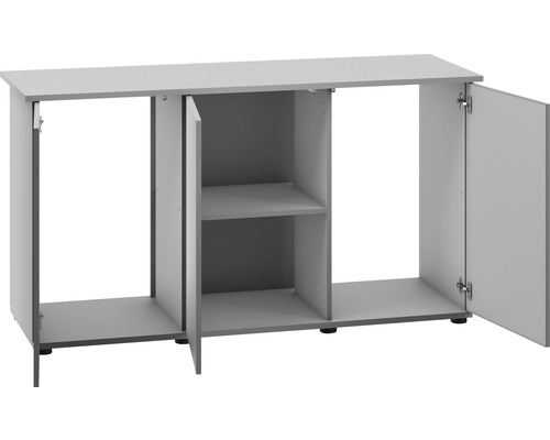 Aquariumunterschrank mit offenen und geschlossenen Fächern