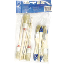 Pinselset im Folienbeutel, bestehend aus Flachpinseln und Ringpinseln