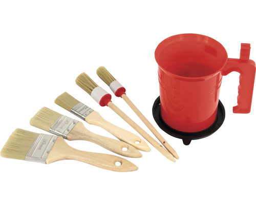 Farbpinsel Set mit Farbbehälter