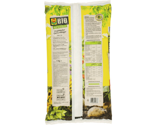 Verpackung organischer Gartendünger, fünf Kilogramm