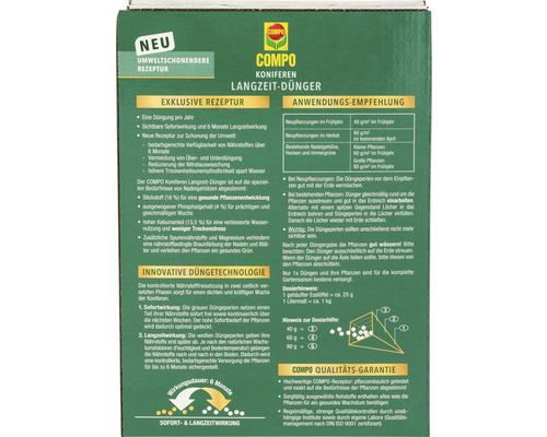COMPO Koniferen Langzeit-Dünger mit Umwelt schonender Rezeptur