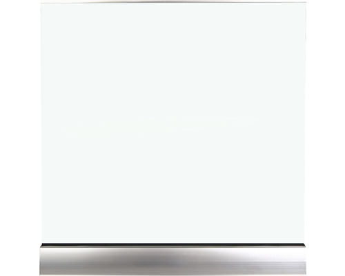 Geländerset Pertura Pontos Glasgeländer silber/weiss für Bodenmontage B: 2m Klarglas Duschwand mit silberfarbenem Profil