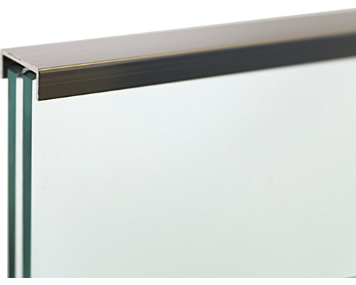 Handlauf für Pertura Pontos Glasgeländer silber 7.5x20.5x1000 mm