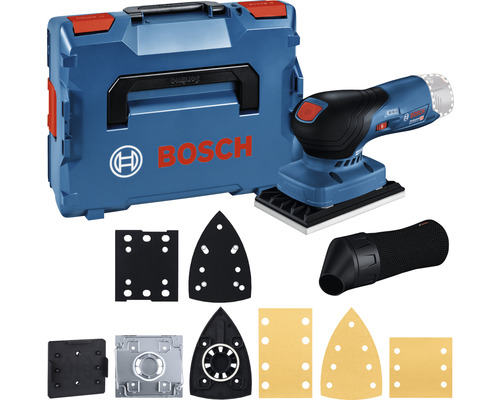 Akku-Schwingschleifer Bosch Professional GSS 12V-13 inkl. L-BOXX, Staubbeutel, 3x Schleifplatte, 3x Schleifblatt und Lochwerkzeug