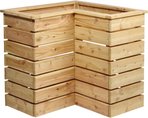 Eck-Hochbeet aus Holz für den Garten oder die Terrasse