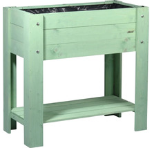 Hochbeet aus Holz mit Ablage