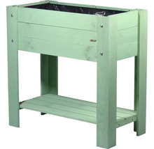 Hochbeet aus Holz mit Ablagefläche