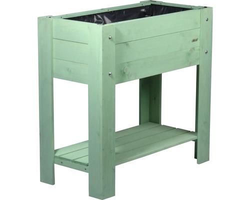 Hochbeet aus Holz mit Ablagefläche