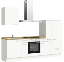 nobilia elements Küchenzeile mit Geräten Urban 270 cm alpinweiss matt vormontiert Variante rechts 4004539052406