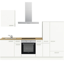 nobilia elements Küchenzeile mit Geräten Urban 270 cm alpinweiss matt vormontiert Variante rechts 4004539052406