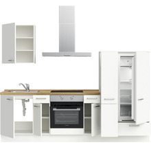nobilia elements Küchenzeile mit Geräten Urban 270 cm alpinweiss matt vormontiert Variante rechts 4004539052406