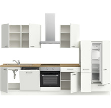 nobilia elements Küchenzeile mit Geräten Urban 330 cm alpinweiss matt vormontiert Variante rechts 4004539052888