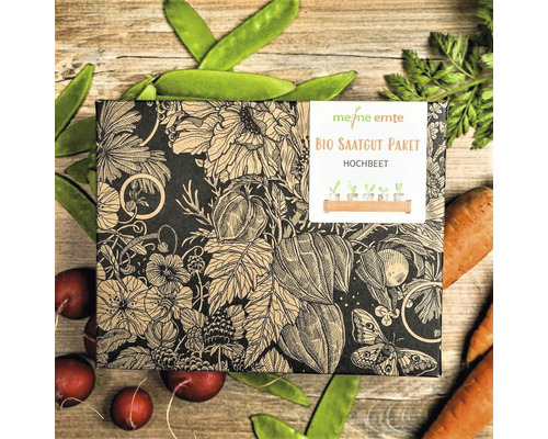 Bio Saatgut Paket Hochbeet mit Gemüsedekoration