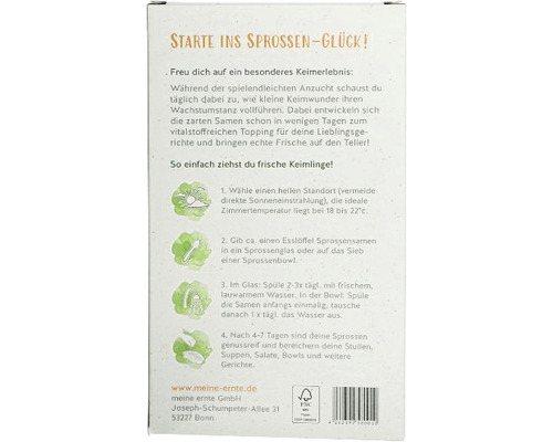 Informationen zur Anzucht von Sprossen