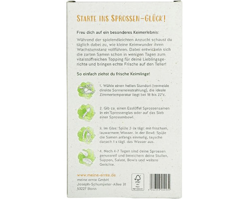 Informationen zur Anzucht von Sprossen