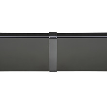 Dachrinne aus Metall mit Halterung