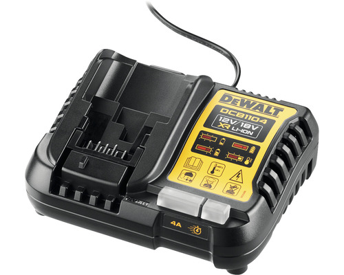 Schnellladegerät DeWalt DCB1104-QW DeWalt DCB1104 Akku-Ladegerät für 12 Volt und 18 Volt XR Lithium-Ionen-Akkus