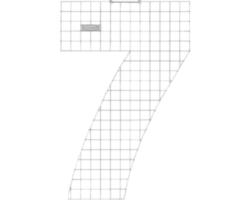 Gabionenmatte in Form der Zahl Sieben