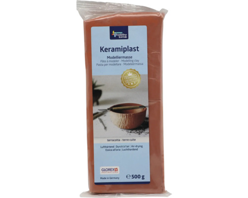 Keramiplast Modelliermasse gebrauchsfertig lufthärtend hohe Standfestigkeit terracotta 500 g Keramiplast Modelliermasse Terracotta 500 Gramm