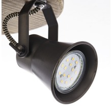 Deckenspot Rondell 3-flammig HxØ 13x28 cm braun/schwarz