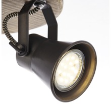 Deckenspot Rondell 3-flammig HxØ 13x28 cm braun/schwarz