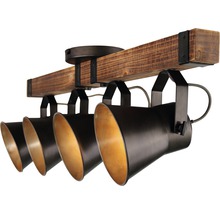 Deckenspot 4-flammig B 78 cm braun/schwarz-stahl