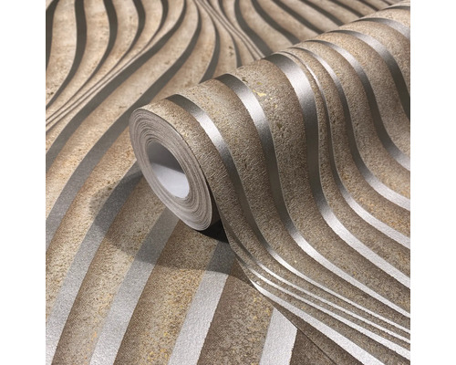 Rolle Tapete mit wellenförmigem Streifenmuster