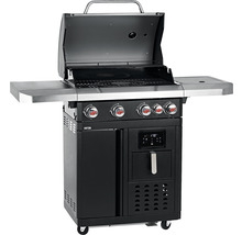 Gasgrill mit vier Brennern, Grillrosten und Seitentischen