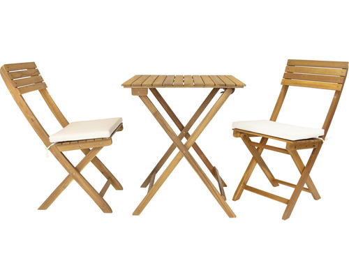 Gartenmöbelset GARDEN PLACE Lisa 2 -Sitzer 3 tlg. braun aus Holz, klappbar, inkl. Sitzkissen Gartenmöbelset GARDEN PLACE Lisa 2 -Sitzer 3 tlg. braun aus Holz, klappbar, inkl. Sitzkissen