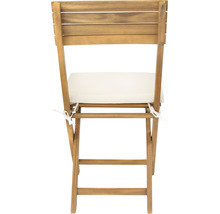 Gartenmöbelset GARDEN PLACE Lisa 2 -Sitzer 3 tlg. braun aus Holz, klappbar, inkl. Sitzkissen
