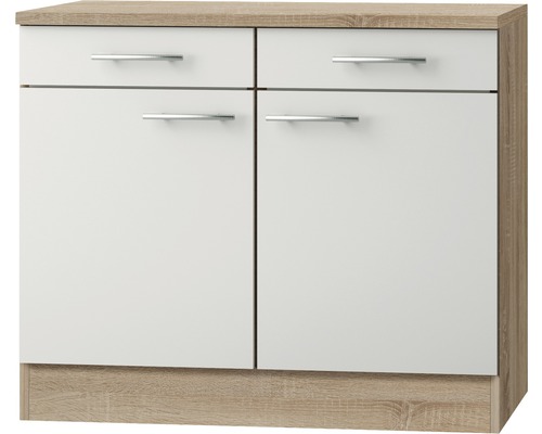 Auszugunterschrank Optifit Dakar286 BxTxH 40 x hell Korpusfarbe 60 glänzend cm weiß 84,8 Frontfarbe eiche bei x HORNBACH kaufen