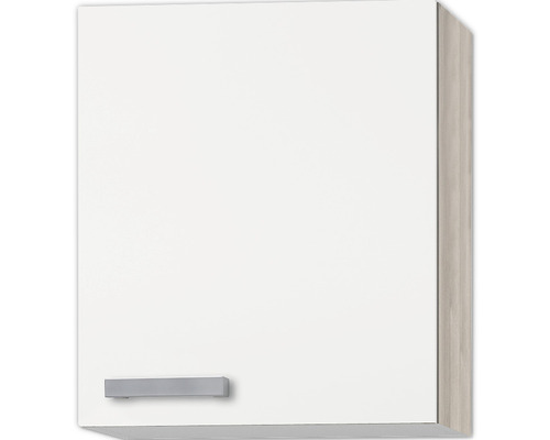 Hängeschrank Optifit Genf214 BxTxH 50 x 34,6 x 57,6 cm Frontfarbe weiß matt  Korpusfarbe akazie bei HORNBACH kaufen | Hängeschränke