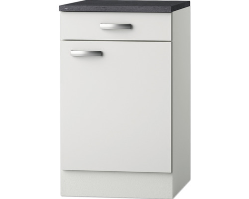 Frontfarbe glänzend mit Unterschrank x cm weiß weiß Korpusfarbe und 50 HORNBACH kaufen 60 84,8 Lagos286 Optifit x BxTxH bei Schublade Drehtür