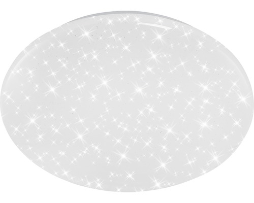LED Deckenleuchte CCT dimmbar Step to warm 15W 1200 lm Ø 29,5 cm weiß + Sternendekor