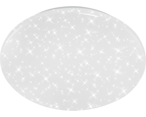 LED Deckenleuchte CCT dimmbar Step to warm 15W 1200 lm Ø 29,5 cm weiß + Sternendekor Runde Dekoration mit Sternenmuster