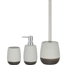 Badezimmer Set mit Seifenspender, Zahnputzbecher und WC-Bürste