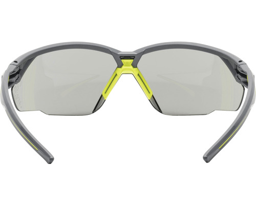Graue Schutzbrille mit verspiegelten Gläsern