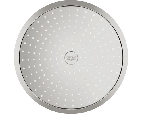 Runde Kopfbrause mit Grohe Logo
