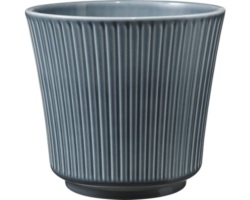 Übertopf Soendgen Delphi Keramik Ø 16 cm H 14 cm blaugrau glänzend-0