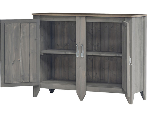 Gartenschrank/Outdoorküche Konsta Typ 559 Sideboard inkl. 2 Türen 115 x 40 x 88 cm hellgrau-0