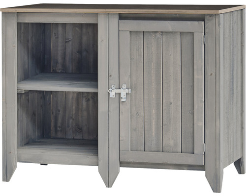 Gartenschrank/Outdoorküche Konsta Typ 559 Sideboard inkl. 1 Tür 115 x 60 x 88 cm hellgrau-0