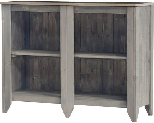 Gartenschrank/Outdoorküche Konsta Typ 559 Sideboard 115 x 40 x 88 cm hellgrau Regal aus Holz mit zwei Fächern