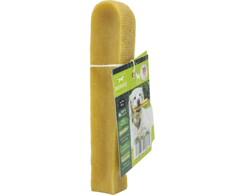 Kauartikel für Hunde aus Kuhmilch mit Etikett