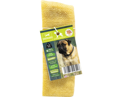 Hundesnack DAUERKAUER Dauerkauer XXXL extreme Beißkraft aus Milch 1 Stück ca. 200 g, Zahnpfege, Stressabbau für Hunde Kauartikel, Käsekauknochen