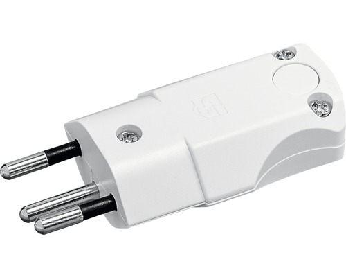 Weißer Netzstecker Typ 12 für die Schweiz